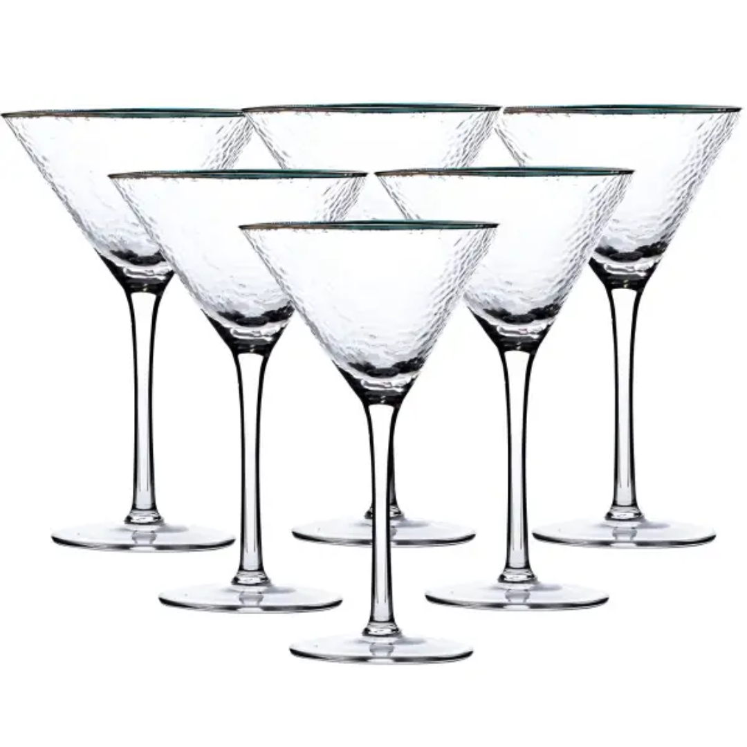 Набор бокалов для мартини Triangle 6 шт. по 200 мл Прозрачный - фото 2