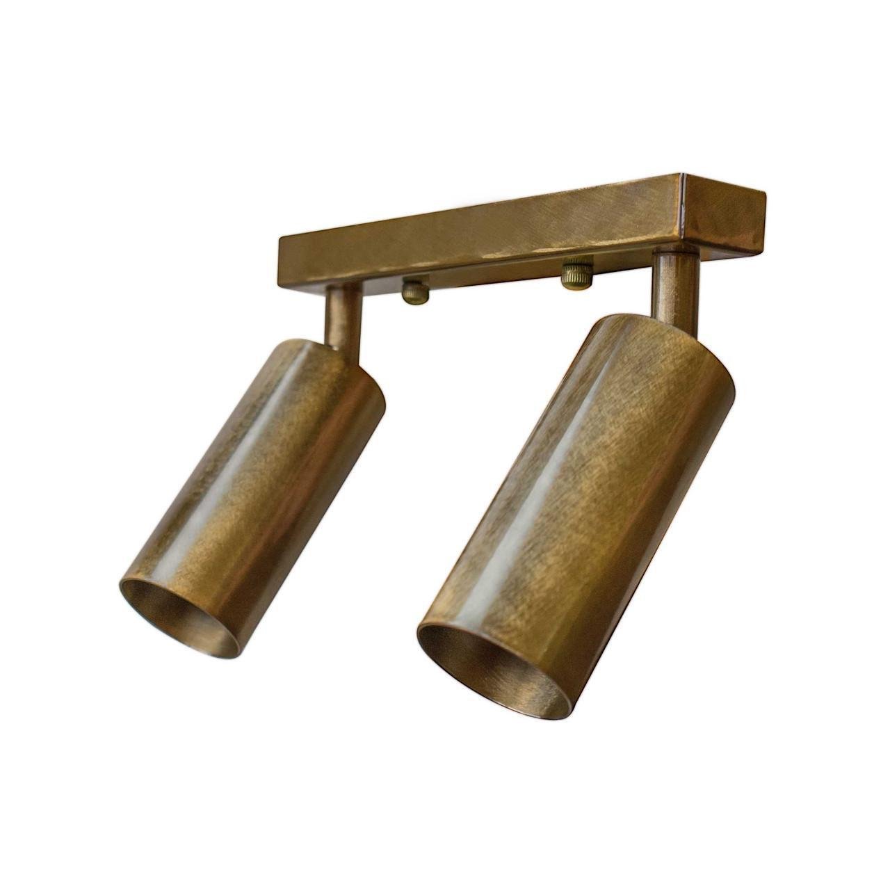 Светильник потолочный MSK Electric в стиле лофт с поворотным механизмом под лампу Е27 Бронзовый (NL 1105-2 BN)