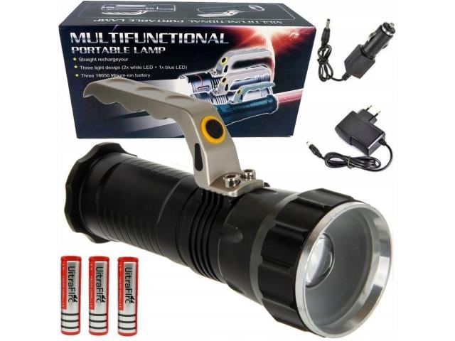 Фонарь-прожектор аккумуляторный светодиодный с зумом