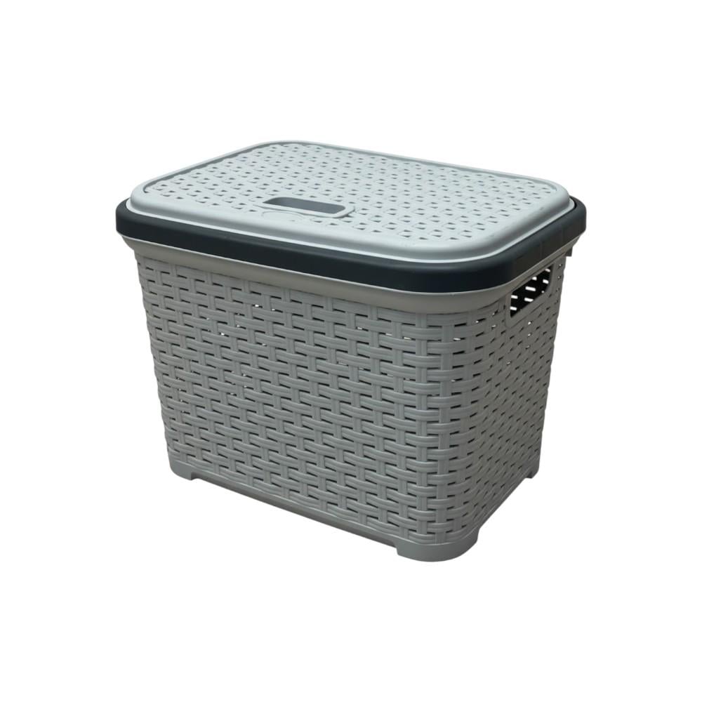 Кошик для зберігання Irak Plastik в'язаний з кришкою 35 л (SP-305)