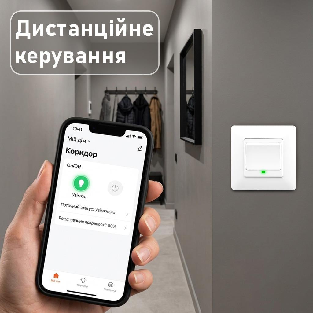 Выключатель Wi-fi Moes Smart Wall module switch 1 клавиша Белый - фото 2 Выключатель Wi-fi Moes Smart Wall module switch 1 клавиша Белый - фото 2