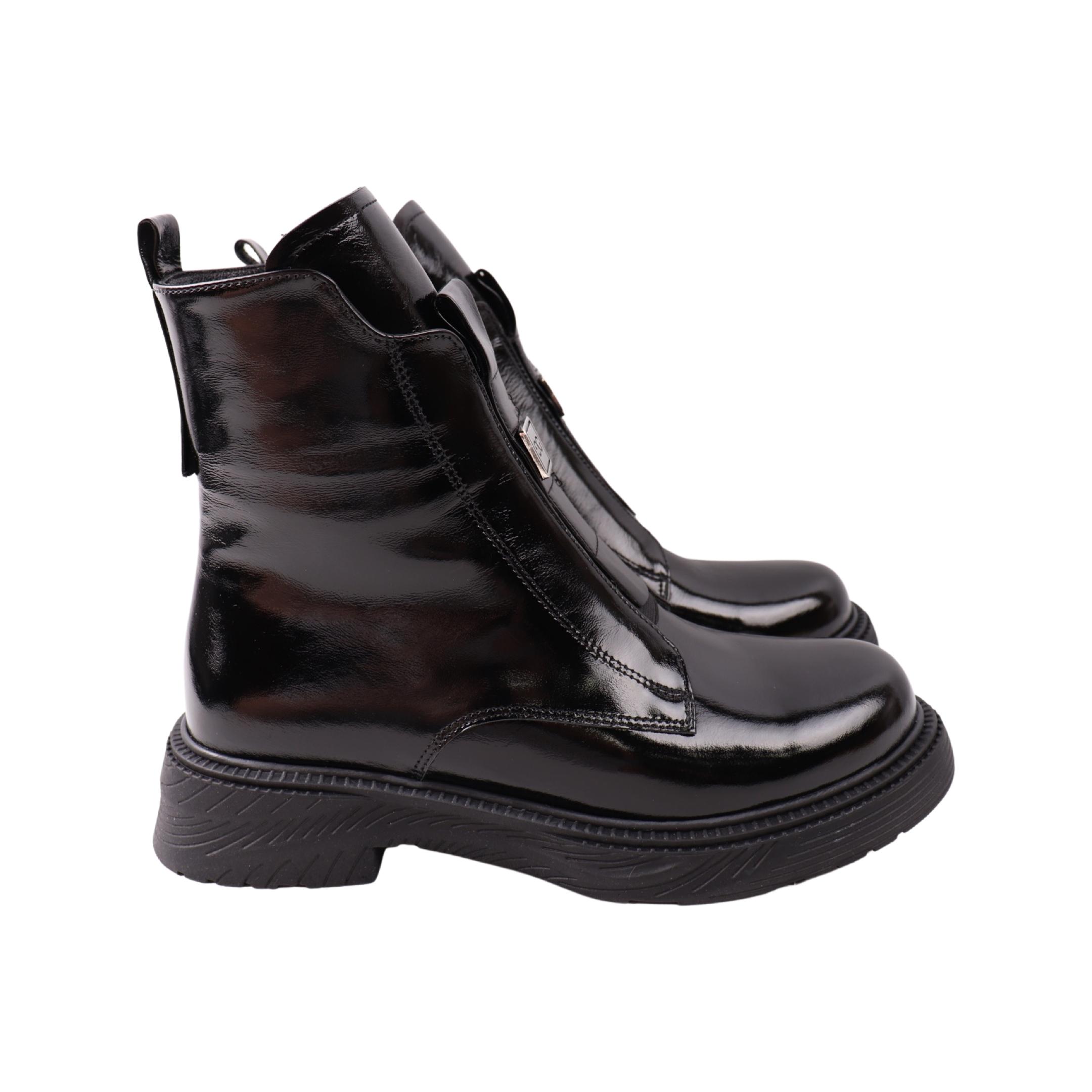 Ботинки женские GUERO натуральная лакированная кожа р. 36 Черный (520-23DHC)