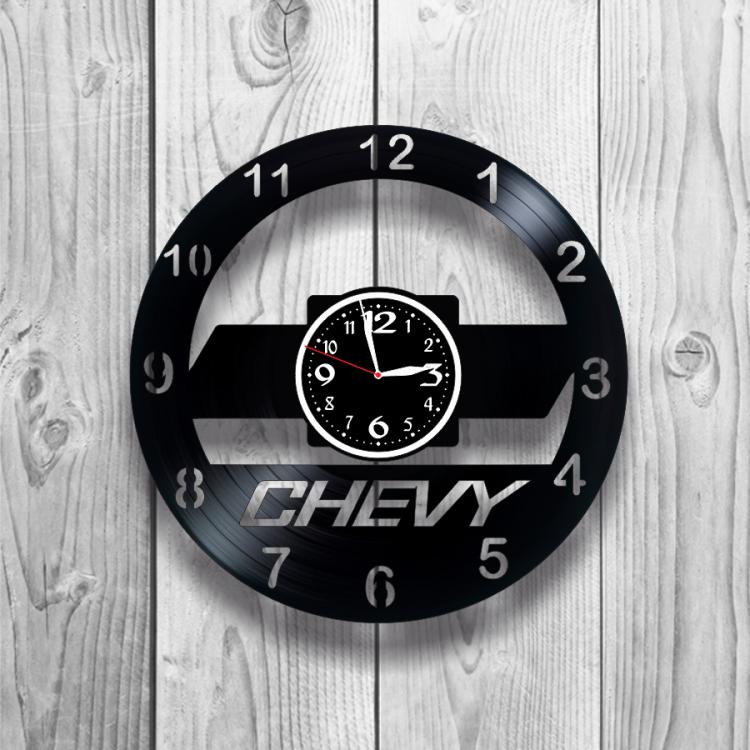 Годинник настінний Chevrolet 0473 з вінилової платівки