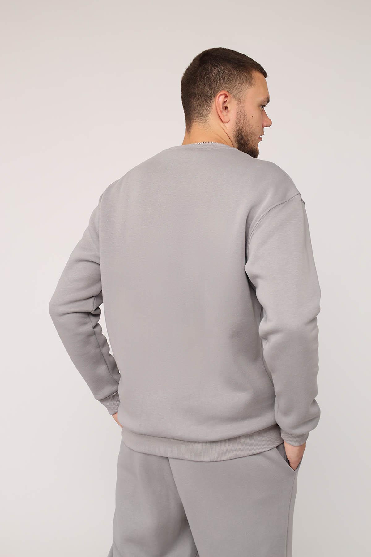 Свитшот мужской ЦБ-00279988 р. 44 Серый (SKT001074144) - фото 3 Свитшот мужской ЦБ-00279988 р. 44 Серый (SKT001074144) - фото 3