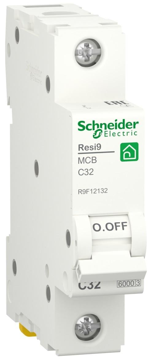 Автоматичний вимикач Schneider Electric Resi9 6kA 1P 32A C (R9F12132) - фото 1