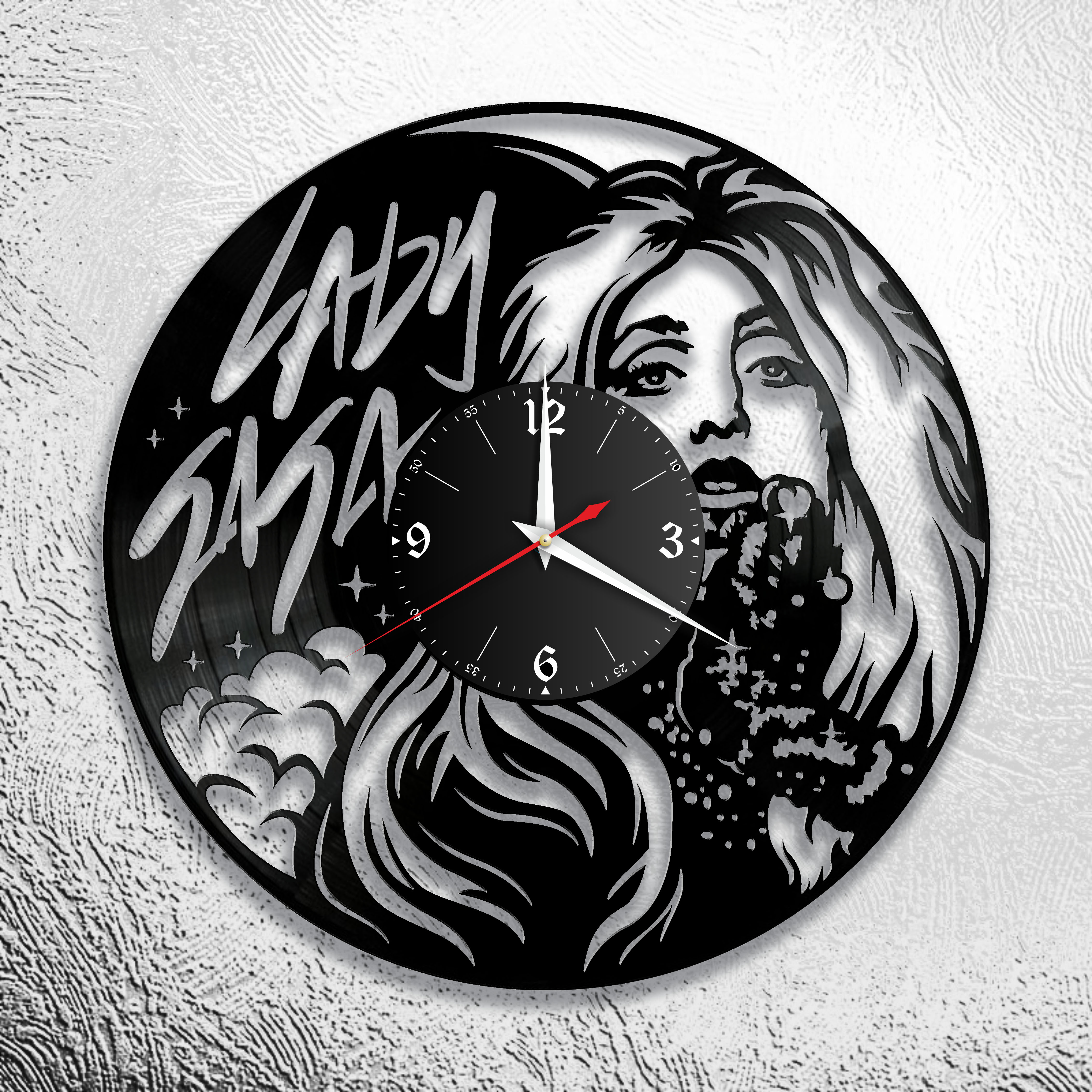 Часы настенные Леди Гага 0568 из виниловой пластинки