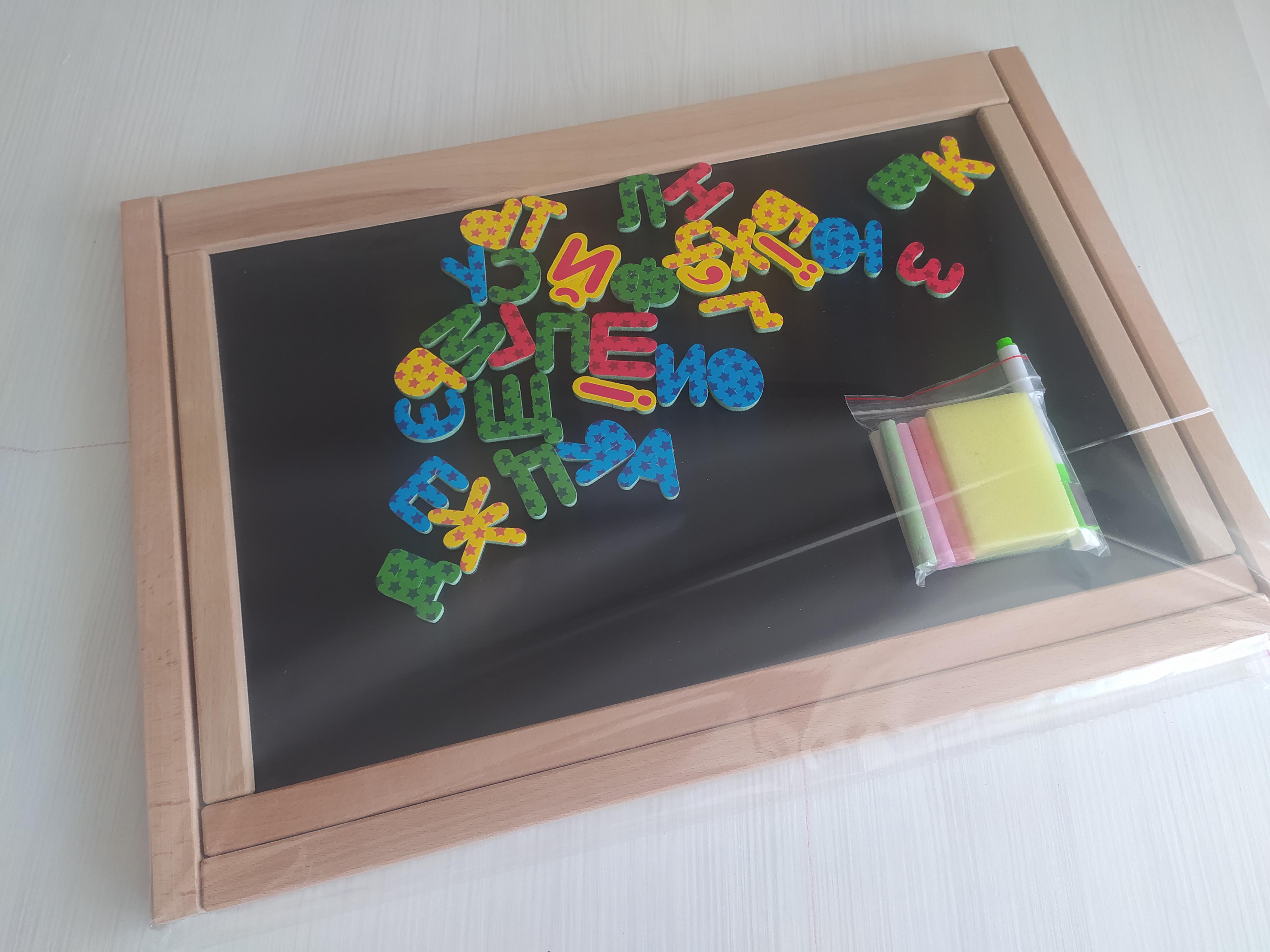 Мольберт магнітний настільний двосторонній дерев'яний 3в1 52x37x2 см (4311) - фото 4 Мольберт магнітний настільний двосторонній дерев'яний 3в1 52x37x2 см (4311) - фото 4