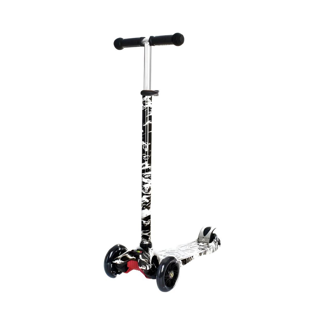 Самокат JR 3-055-2-WP1 трехколесный складной с подсветкой Черный (24786375)