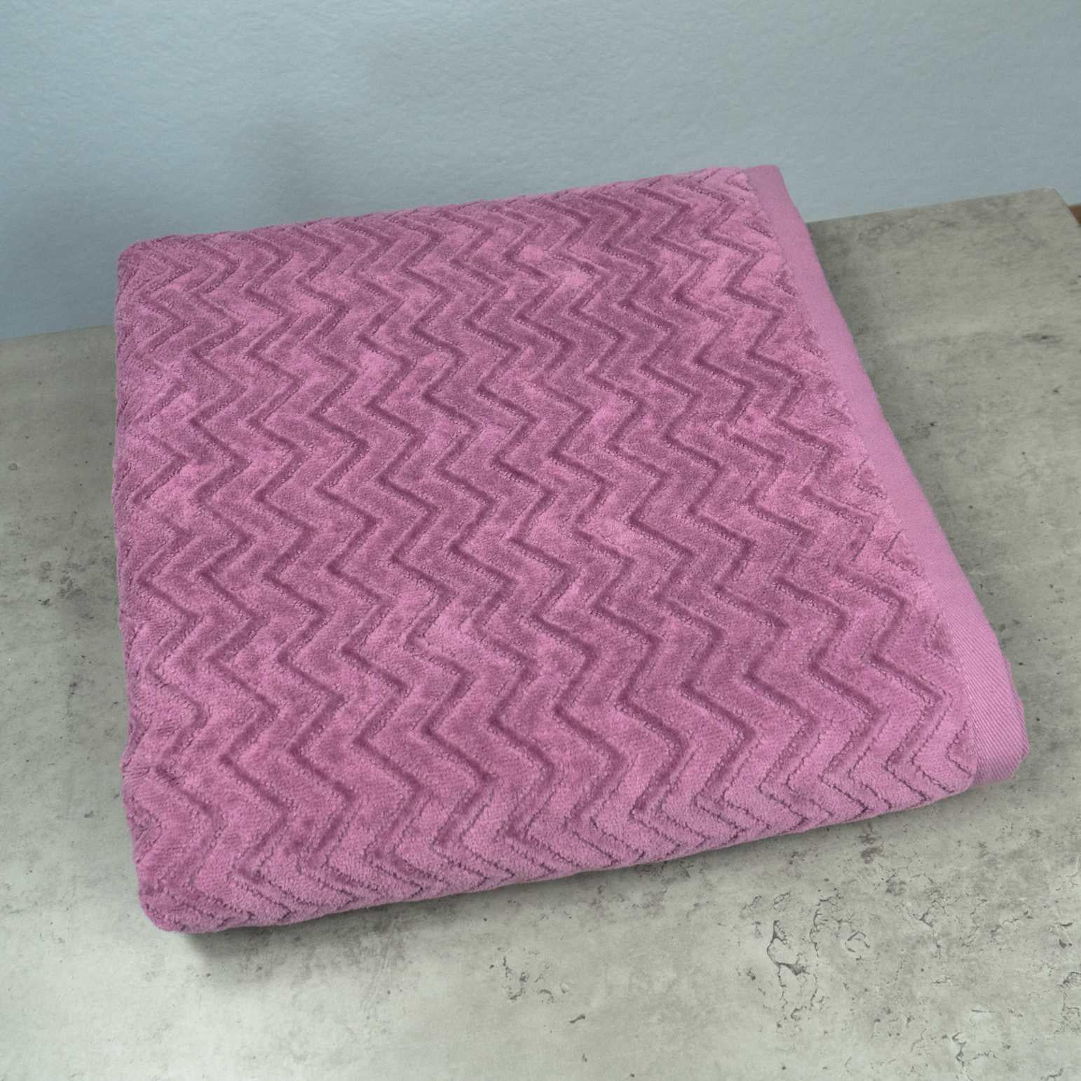 Рушник банний GM Textile жакардовий з велюром 70x140 см Фіолетовий (550-140-gv-fiolet)