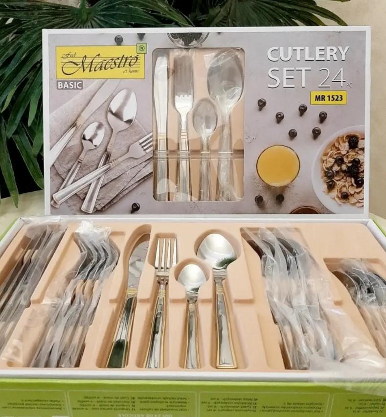 Набір приладів для сервірування Maestro Basic MR1523G 6 персон 24 предмети (2104618639) - фото 11 Набір приладів для сервірування Maestro Basic MR1523G 6 персон 24 предмети (2104618639) - фото 11