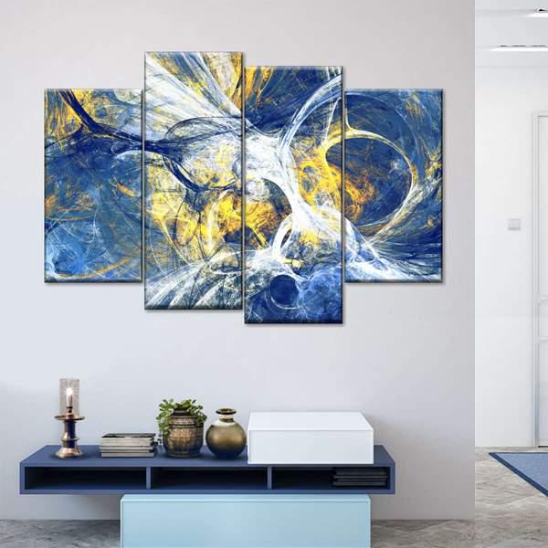 Модульная картина KIL Art Вулкан удачи из четырех частей 129x90 см (M4_L_15)