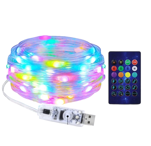 Смарт-гирлянда Росса от USB 5 м Bluetooth RGB с пультом