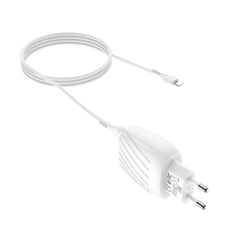 Адаптер Hoco C78A 2USB 2.4A Білий