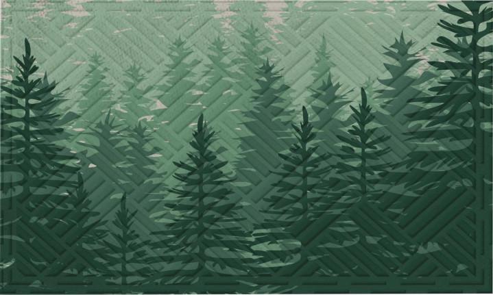 Коврик придверный текстильный Artimat Карпатский лес на резиновой основе 45x75 см