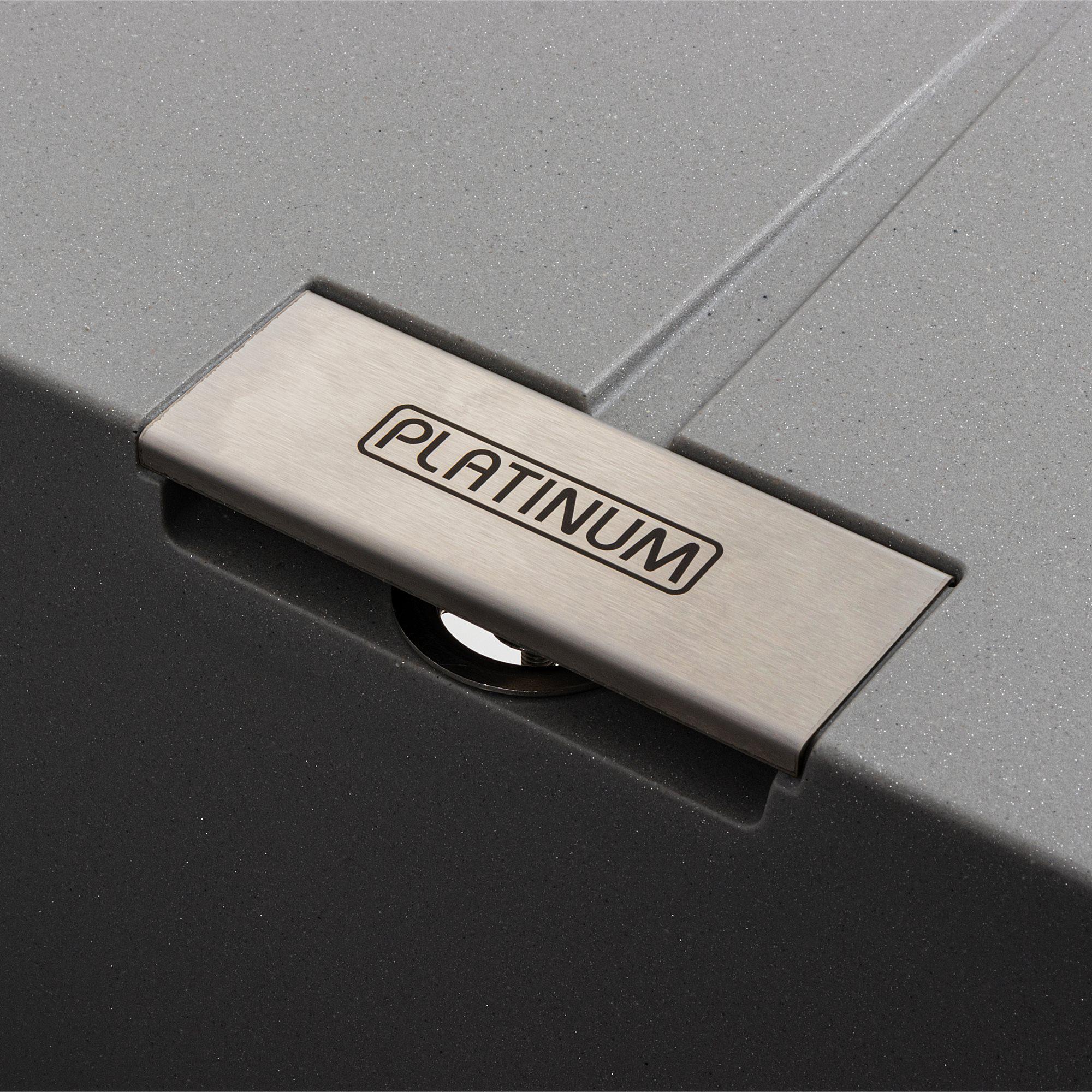 Мийка для кухні гранітна Platinum 6250 ZIRKONE матова металік Сірий - фото 6 Мийка для кухні гранітна Platinum 6250 ZIRKONE матова металік Сірий - фото 6