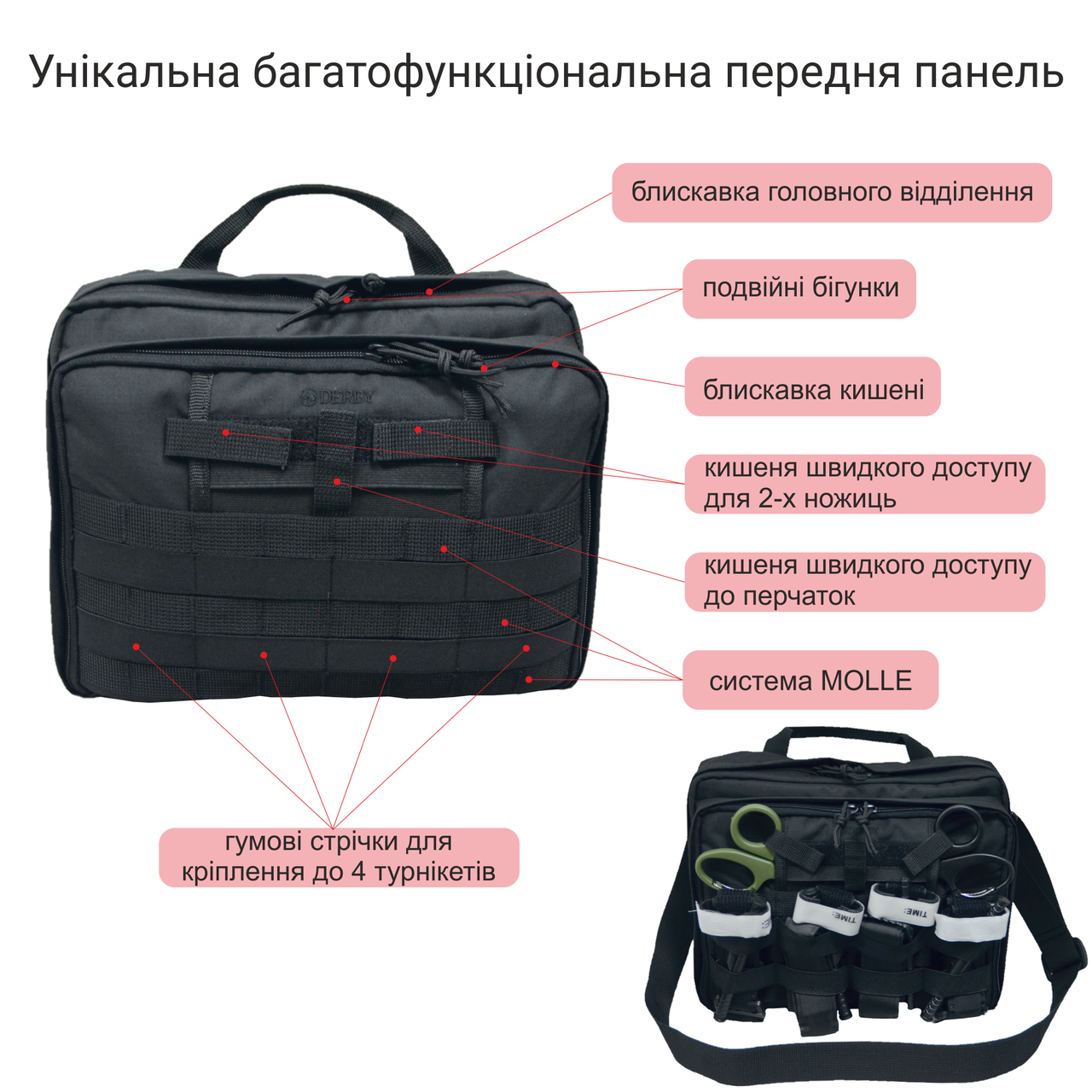 Сумка медицинская Derby Combat-1 Черный (1788746198) - фото 4 Сумка медицинская Derby Combat-1 Черный (1788746198) - фото 4