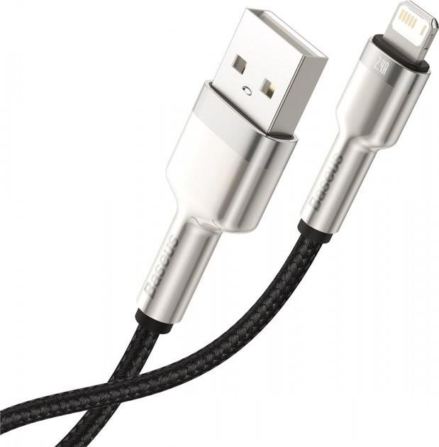 Кабель Baseus Cafule Metal USB-Lightning 1 м Black (CALJK-A01) - фото 4