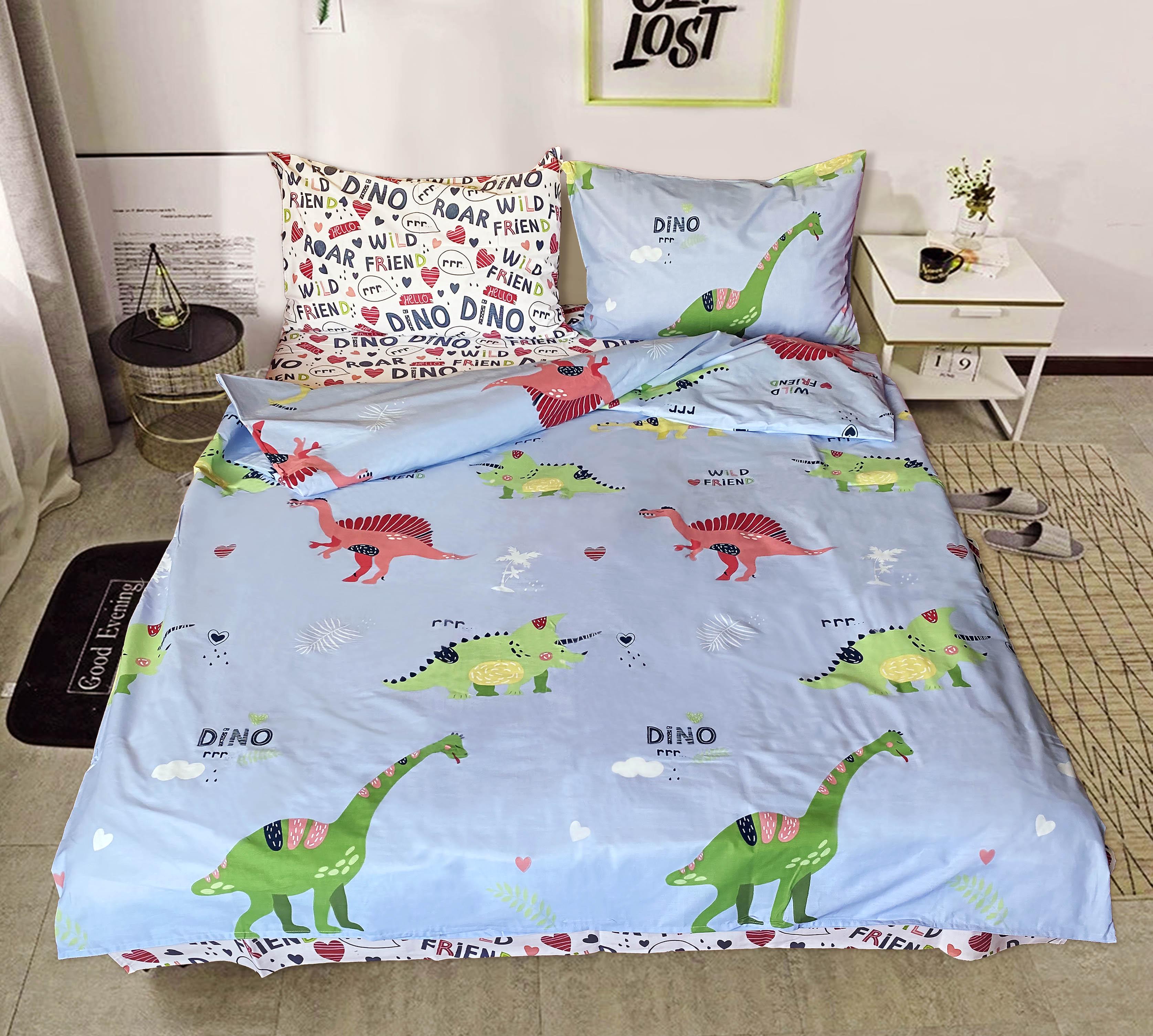 Комплект постельного белья Zastelli 855 бязь полуторный 145x210 голубой