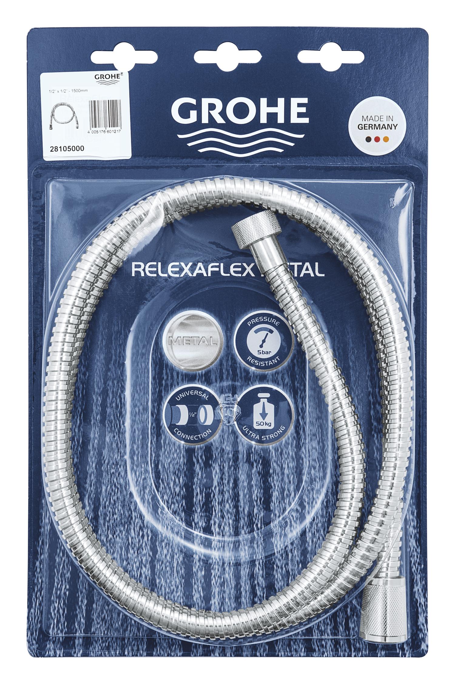 Душовий шланг Grohe Relexaflex 1500 Metal (28105000) - фото 2