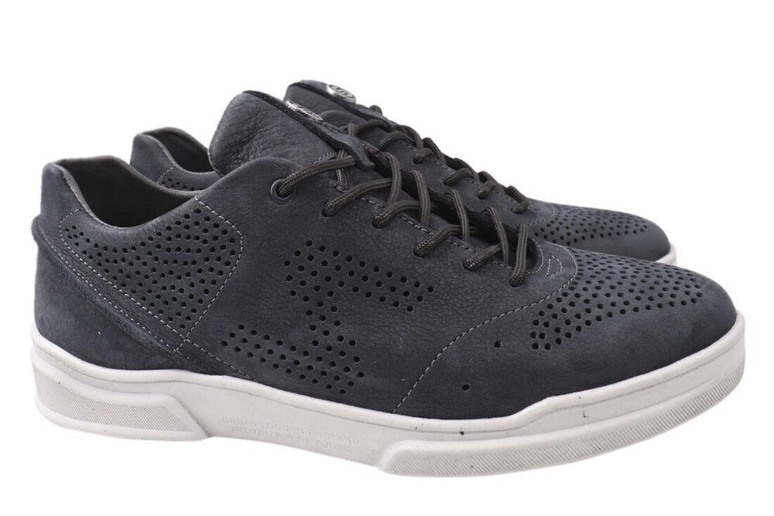 Кроссовки мужские Samas из кожи-нубука на низком ходу на шнуровке р. 40 Синий (21-21LTCP)