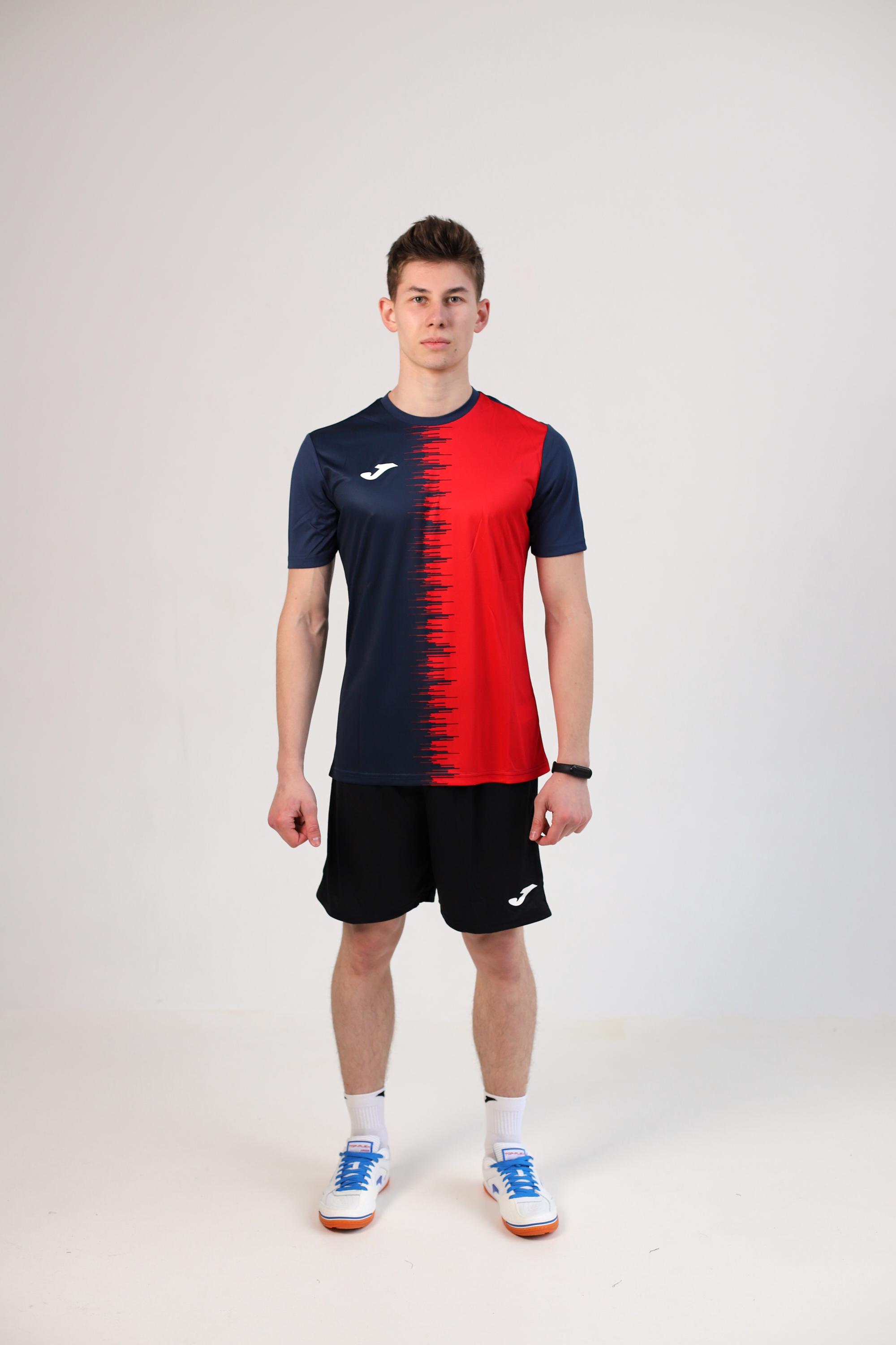 Футболка Joma 103240.336 City Ii Short Sleeve T-Shirt M Navy/Red (8445757240361) - фото 3