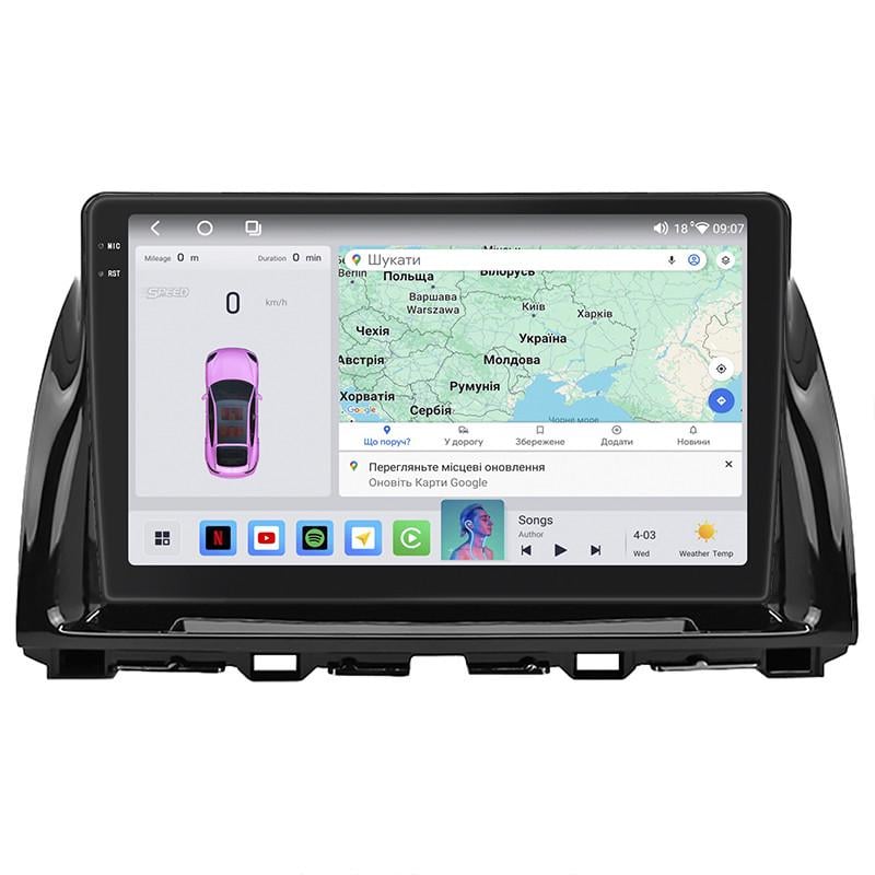 Автомагнитола штатная Lesko 4G/QLED/360°/CarPlay/GPS/Wi-Fi для Mazda CX-5 I 2011-2015 4/64Gb 9" (2352575959)