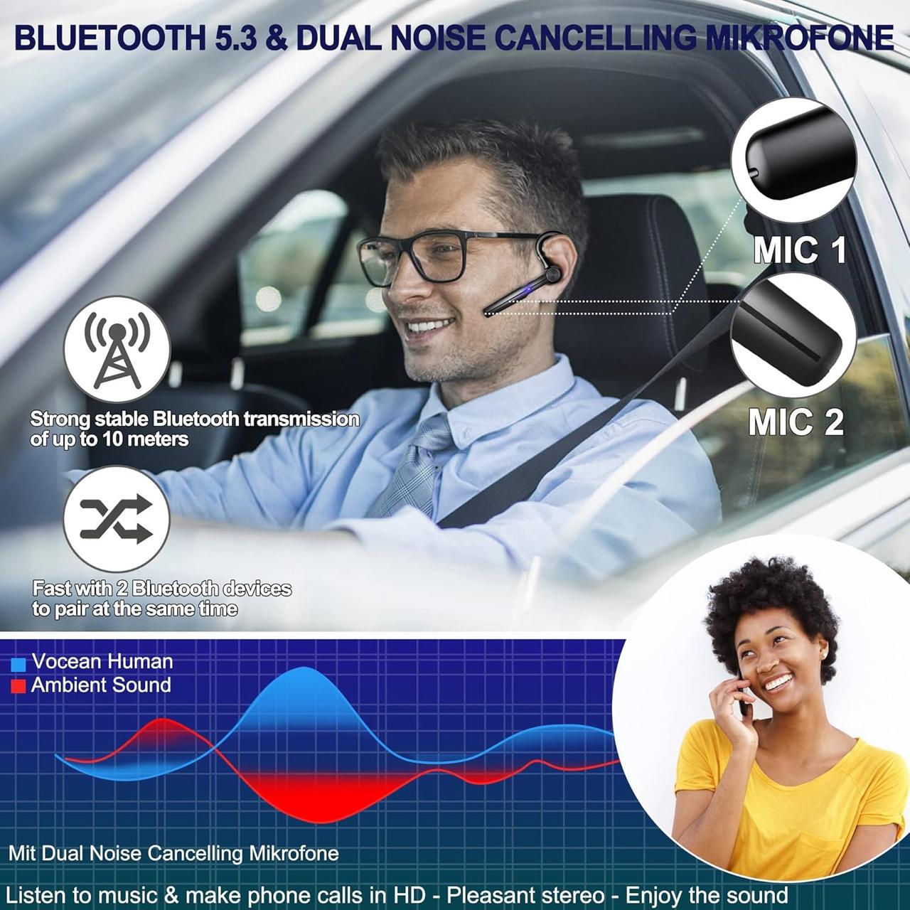 Гарнитура беспроводная Bluetooth с микрофоном - фото 5