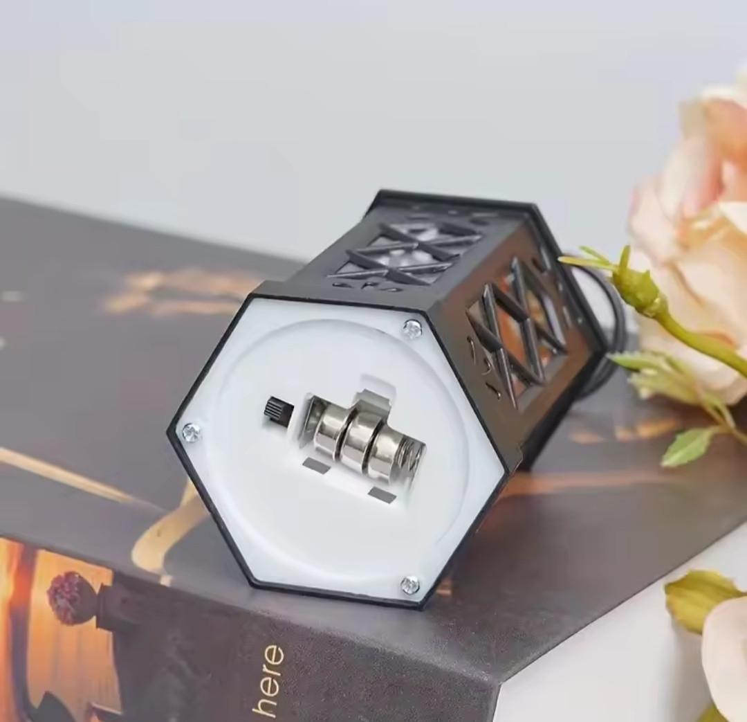 Ночник-фонарь декоративный LED винтажный с имитацией пламени Черный (27829350) - фото 5 Ночник-фонарь декоративный LED винтажный с имитацией пламени Черный (27829350) - фото 5