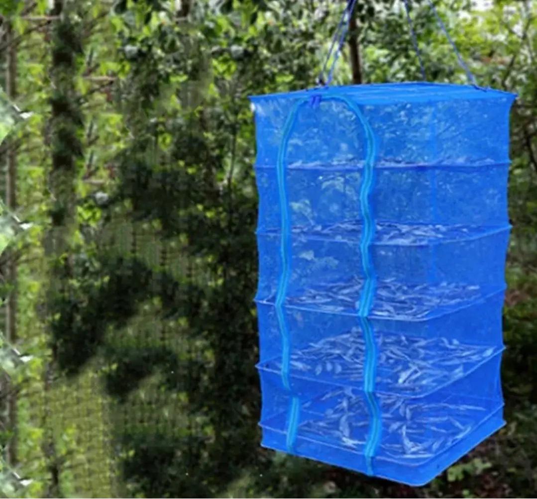 Сушка-сетка для рыбы складная 5 полок 45x45x60 см (b7fc8d35) - фото 6