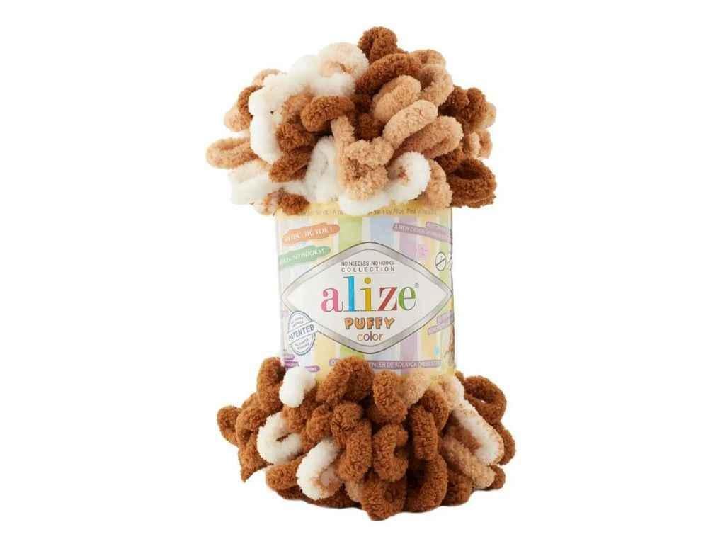 Пряжа Alize Puffy 100% микрополиэстр 100 г 9 м 5 шт. цвет 6398 (1106853)