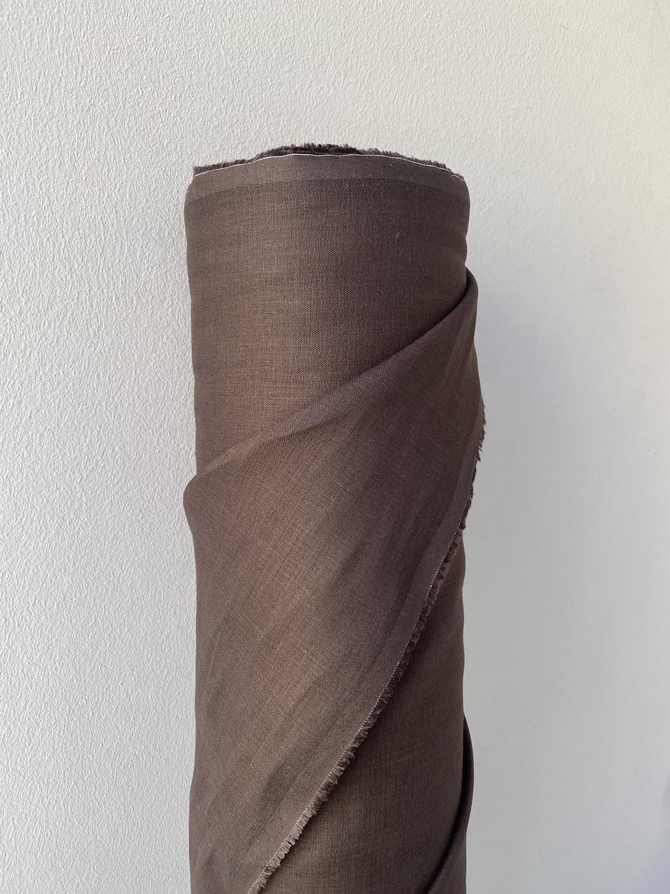 Ткань рубашечно-платьевая LINEN PLUS льняная натуральная 143 см 1547 Коричневый - фото 4 Ткань рубашечно-платьевая LINEN PLUS льняная натуральная 143 см 1547 Коричневый - фото 4