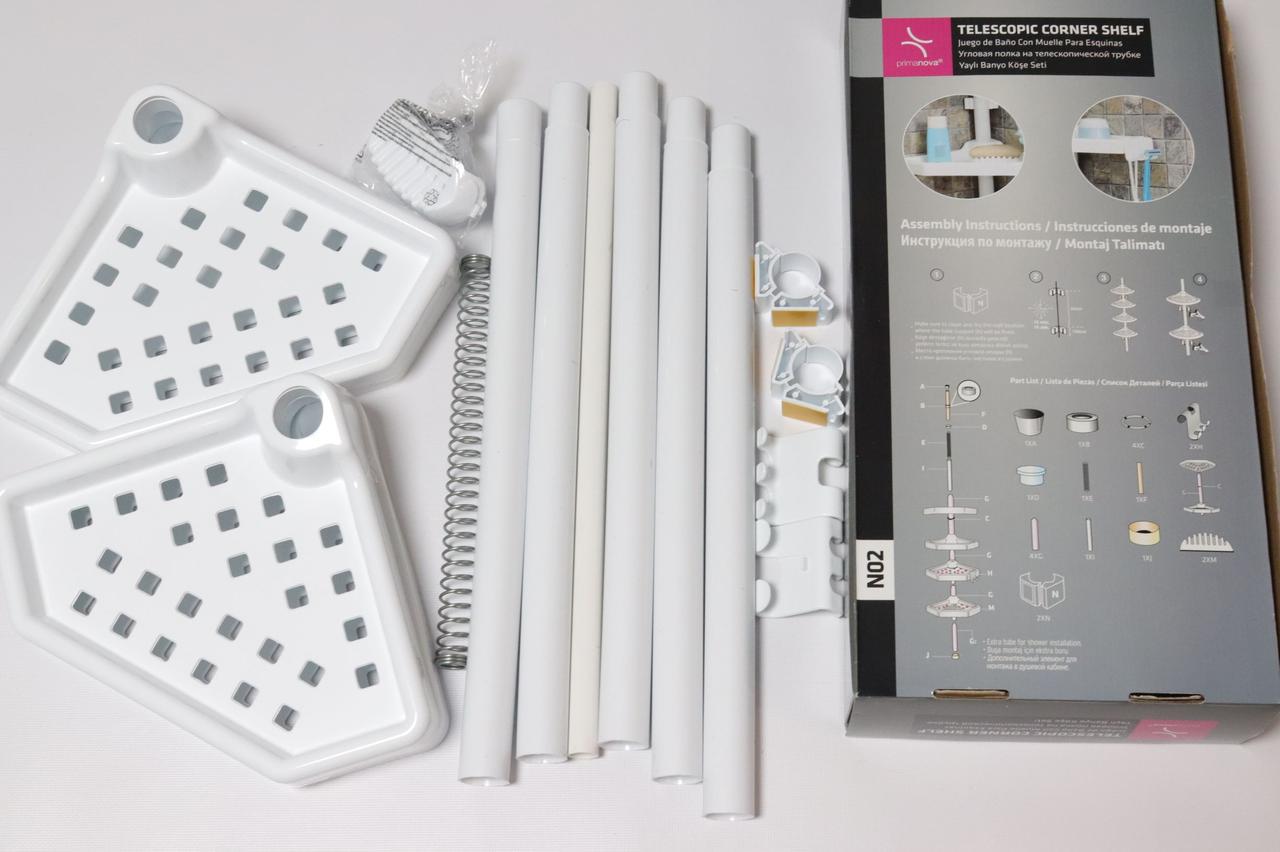 Полка угловая в ванную пластик Приманова 02 (2437989033) - фото 2