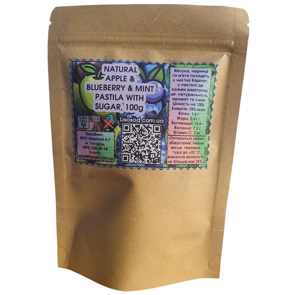 Пастила Lisosad Яблуко/Чорниця/М'ята з цукром 100 г (2098896199) - фото 3