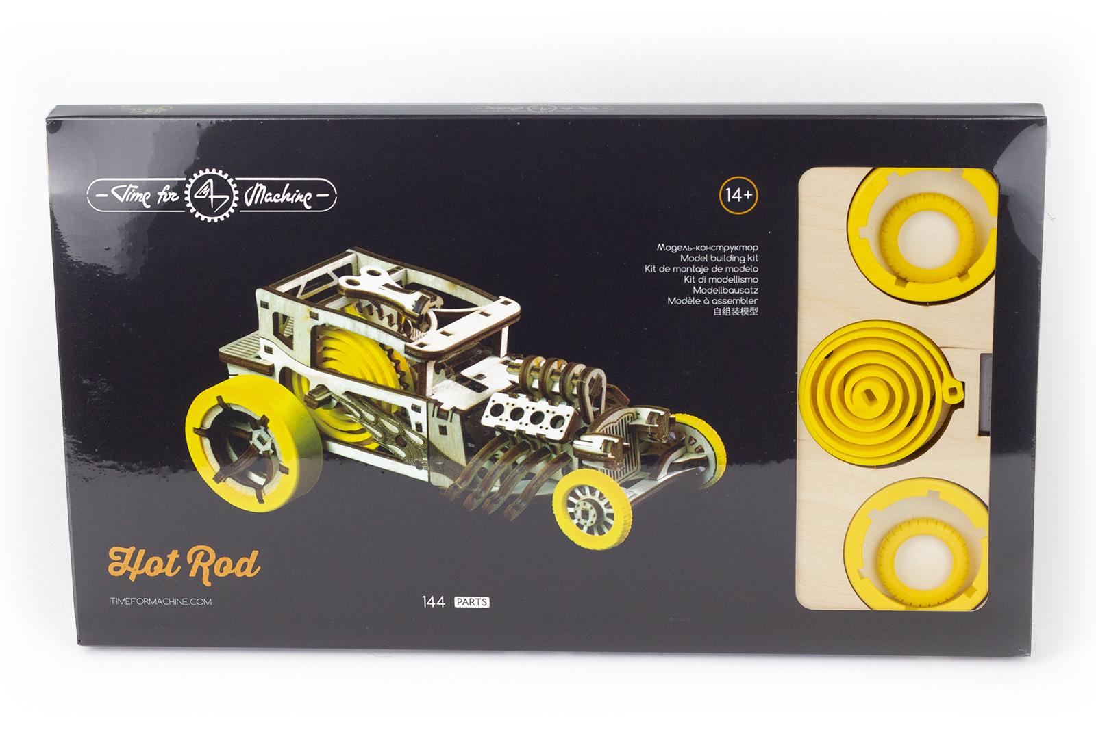 Конструктор механический 3D Time for Machine Hot Rod автомобиль Желтый (T4M380303YEL) - фото 8