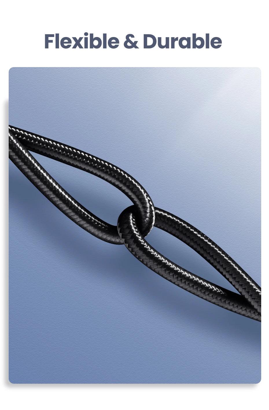 Кабель UGREEN 3.5 мм minijack стерео AUX TRS 3-пиновая нейлоновая оплетка 1,5 м Черный (60180) - фото 6 Кабель UGREEN 3.5 мм minijack стерео AUX TRS 3-пиновая нейлоновая оплетка 1,5 м Черный (60180) - фото 6