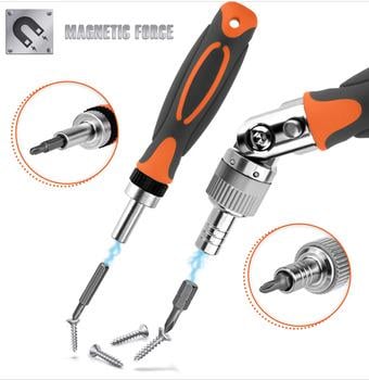 Набір викруток з тріскачкою Torx RATCHET 68в1 (DT-22) - фото 2 Набір викруток з тріскачкою Torx RATCHET 68в1 (DT-22) - фото 2