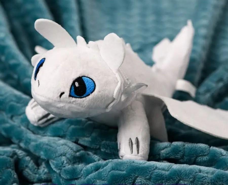 Игрушка мягкая плюшевая Дневная Фурия Дракон Беззубик 35 см Белый (9057) - фото 10