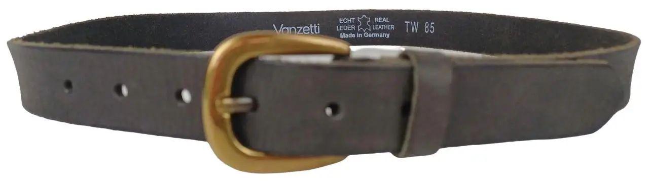 Ремінь жіночий шкіряний Vanzetti 103х3 см Темно-сірий (RMT307)