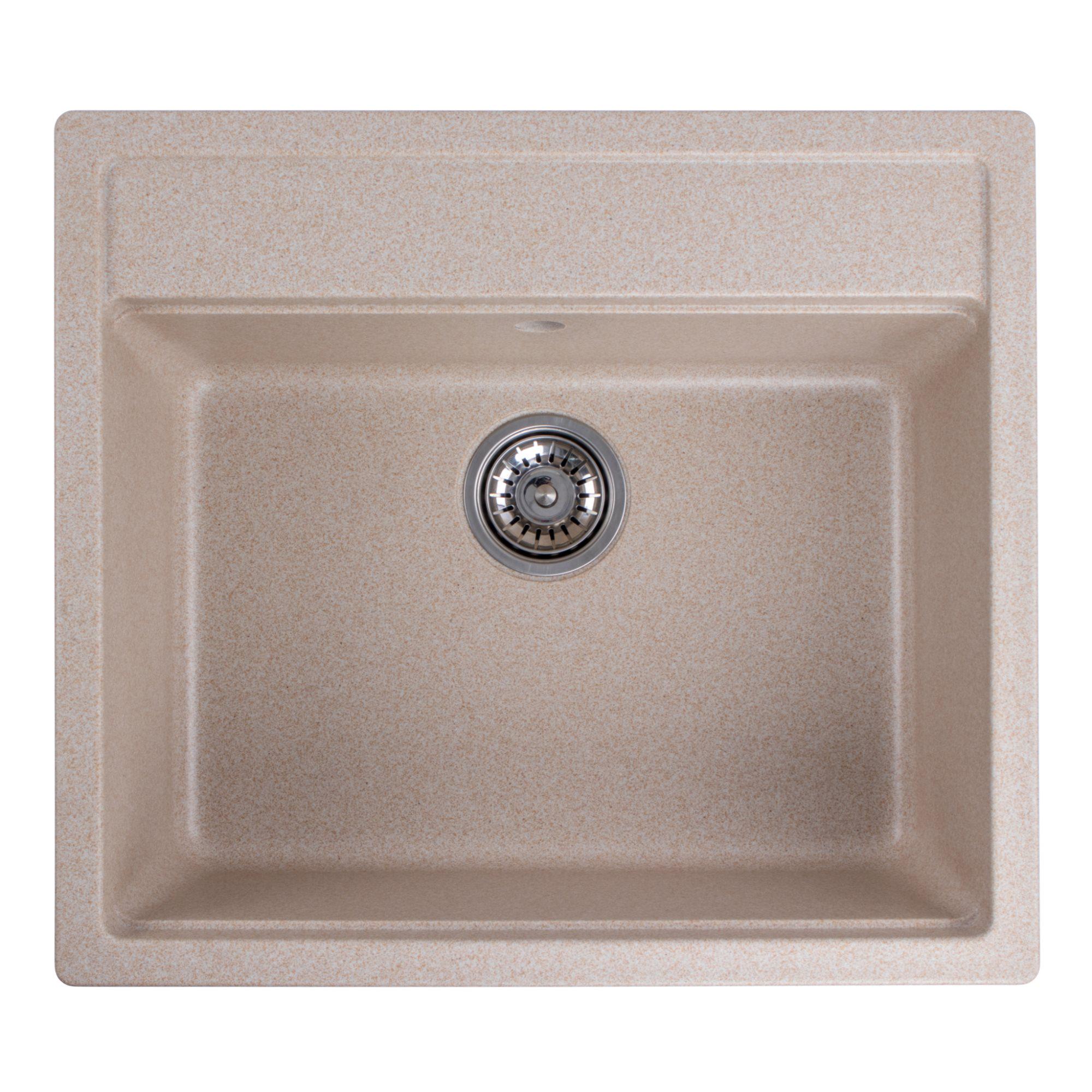 Мийка для кухні гранітна Platinum 5751 NIKA глянцева Сафарі