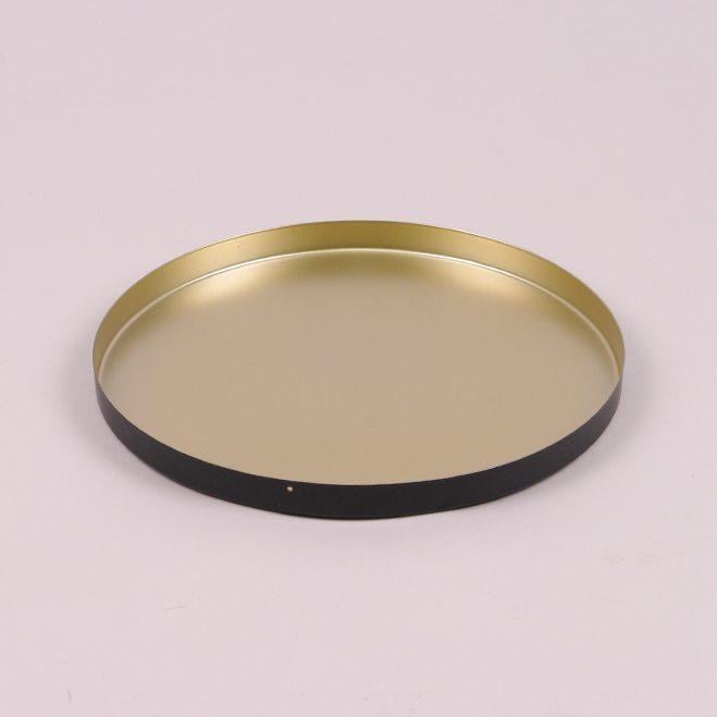 Піднос металевий Flora Чорно-золотий (35577)