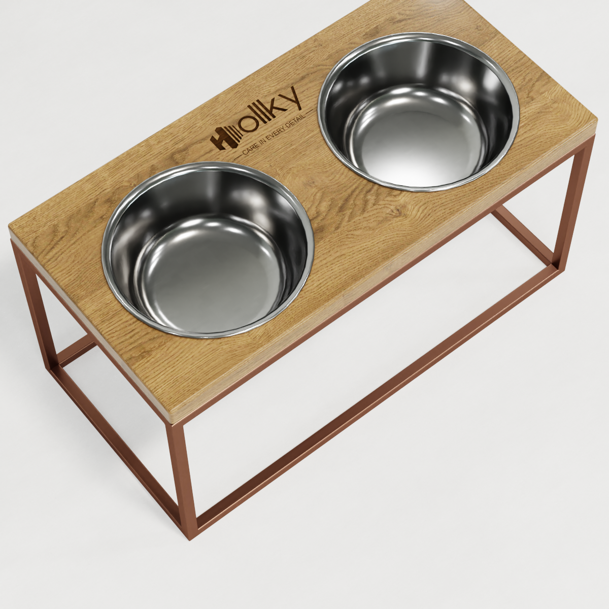 Миски на подставке для средних и больших собак Hollky Base L 2х0,95 л (BL-422120-GLNT) - фото 7 Миски на подставке для средних и больших собак Hollky Base L 2х0,95 л (BL-422120-GLNT) - фото 7