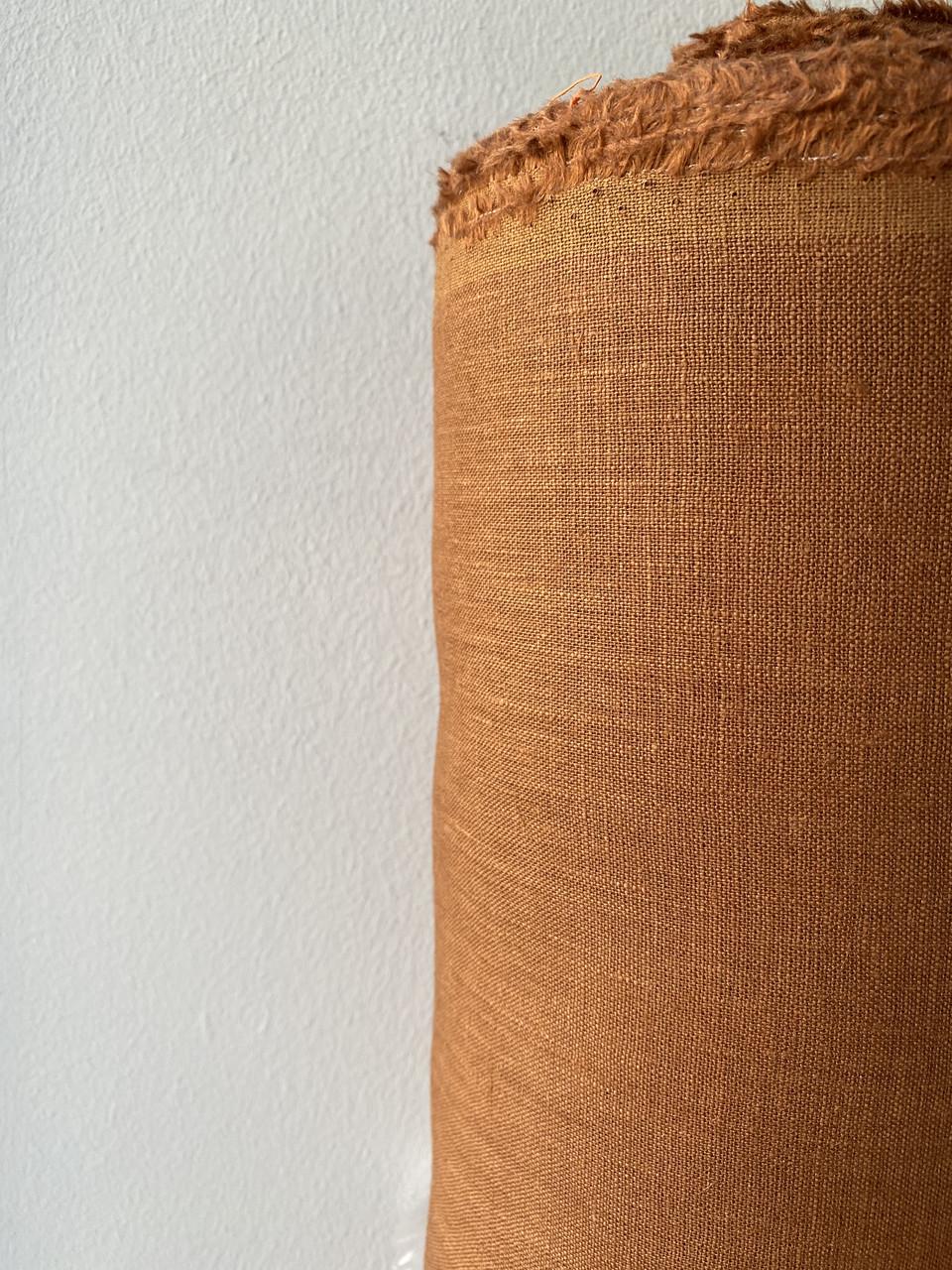 Ткань LINEN PLUS 100% лен 150 см 1765 Рыжевато-коричневый - фото 3
