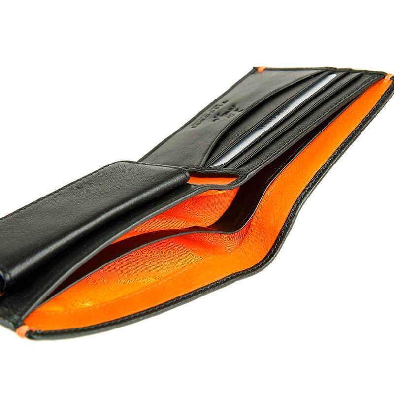 Портмоне чоловіче Visconti Montreux шкіряне Black/Orange (AP62 BLK/ORG) - фото 5