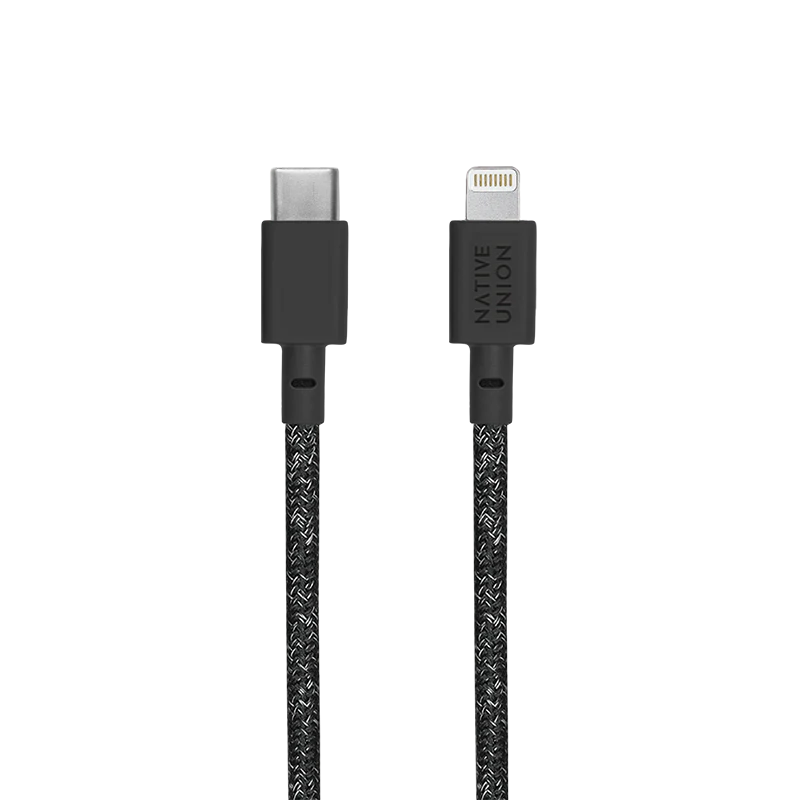 Кабель Native Union Night 3м Cable USB-C to Lightning, Cosmos Black (NCABLE-CL-CS-BK-NP) - фото 2 Кабель Native Union Night 3м Cable USB-C to Lightning, Cosmos Black (NCABLE-CL-CS-BK-NP) - фото 2