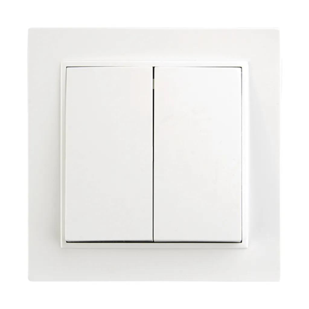 Выключатель LXL Astra 0023 двухклавишный встроенный Белый (2073)