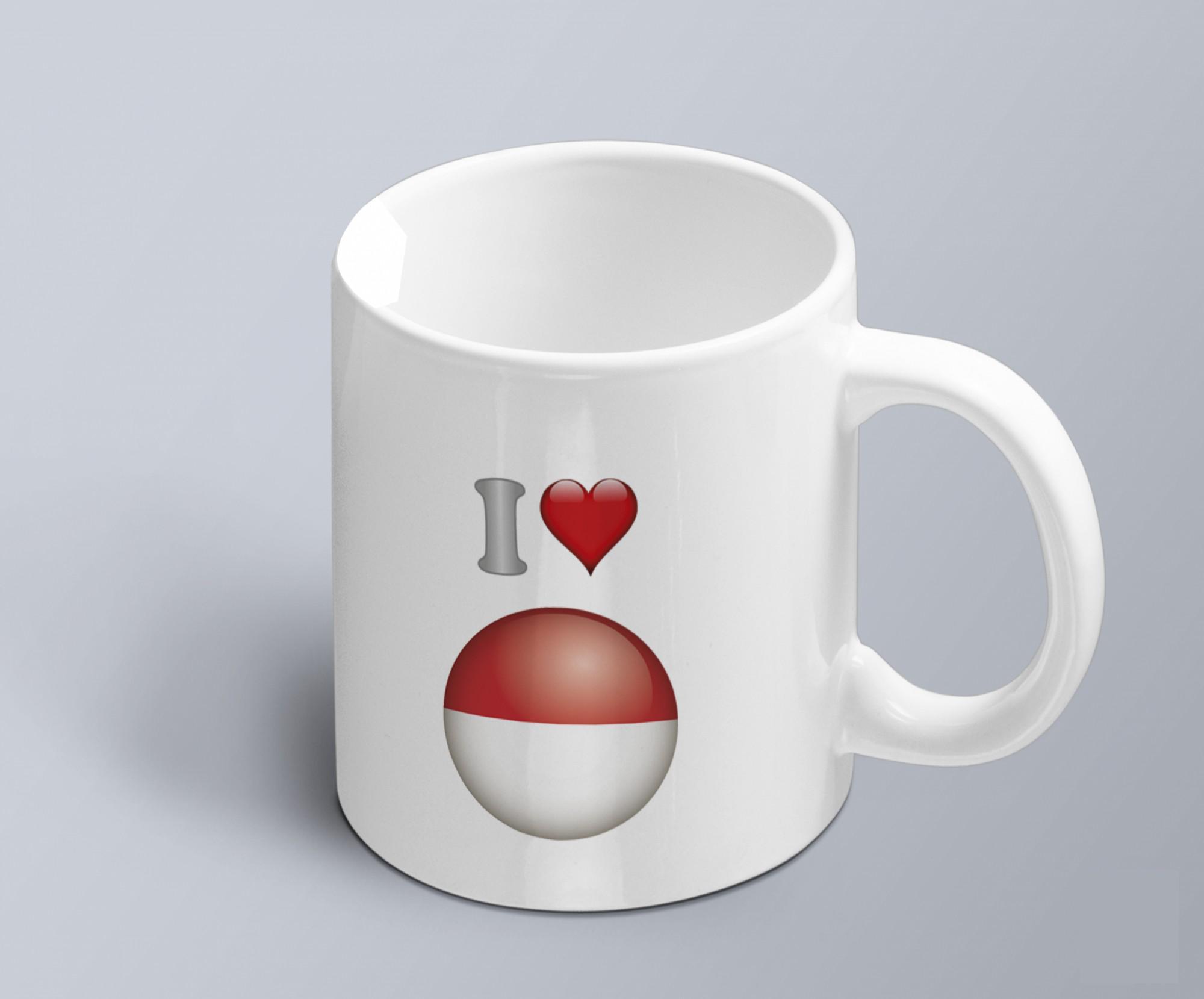 Чашка с принтом я люблю Индонезию с изображением флага (02010109002) Чашка с принтом я люблю Индонезию с изображением флага (02010109002)