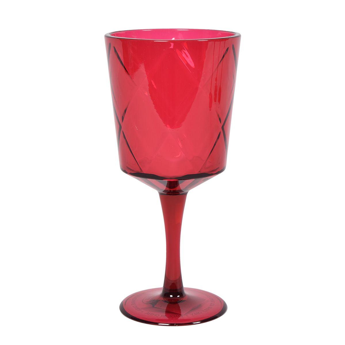 Набір келихів Certified International Алмазні грані із акрилового скла 410 мл/4 шт. Червоний (20443-set) - фото 3 Набір келихів Certified International Алмазні грані із акрилового скла 410 мл/4 шт. Червоний (20443-set) - фото 3