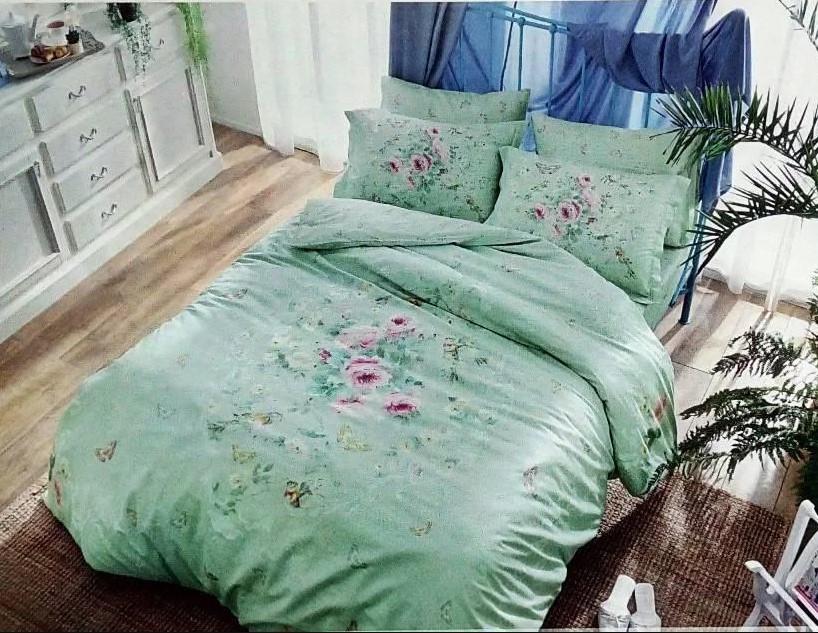 Постельное белье TAC Digital Misty евро Зеленый (2000022092562)