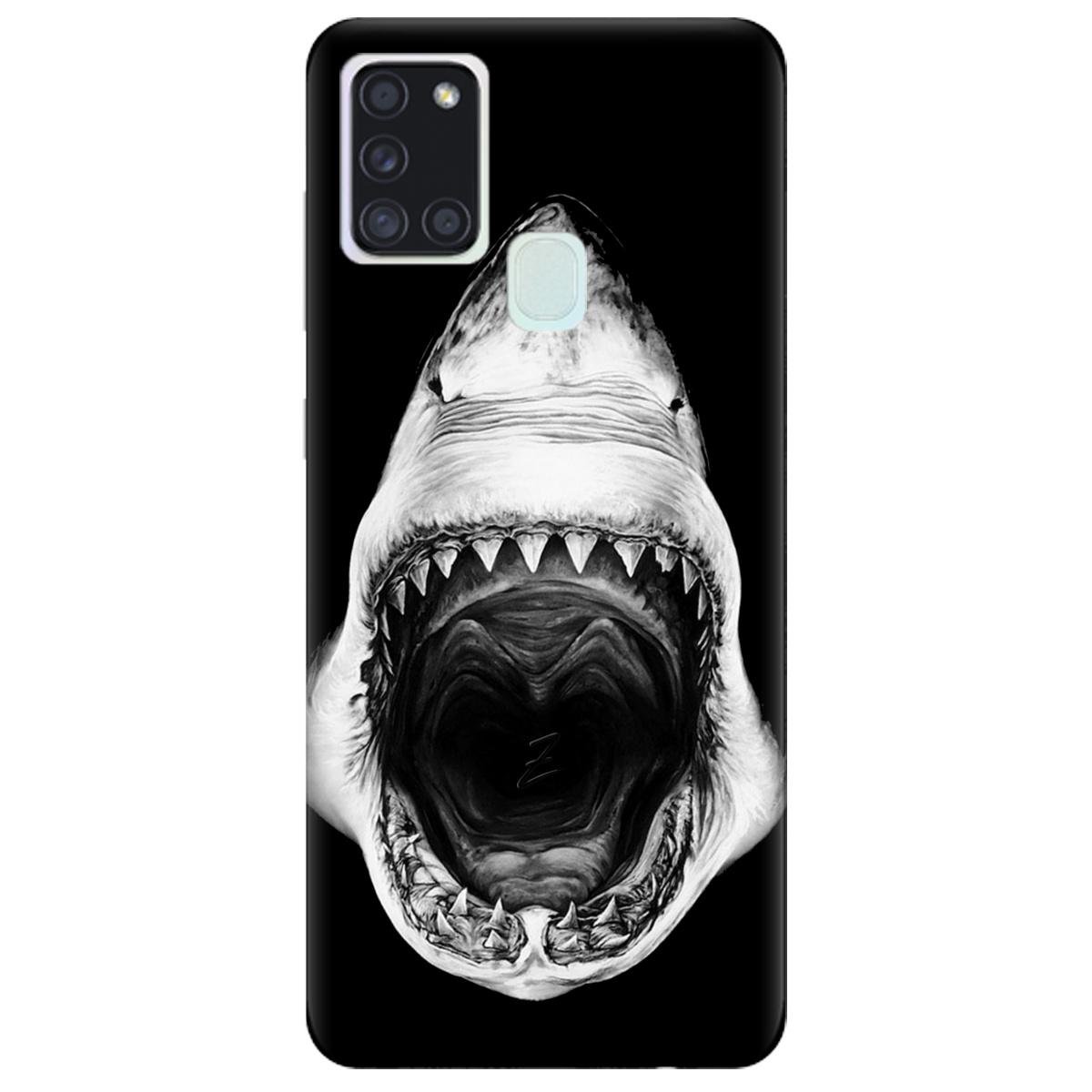 Силиконовый чехол Zorrov для Samsung Galaxy A21s - Dark shark (14100040022087582)