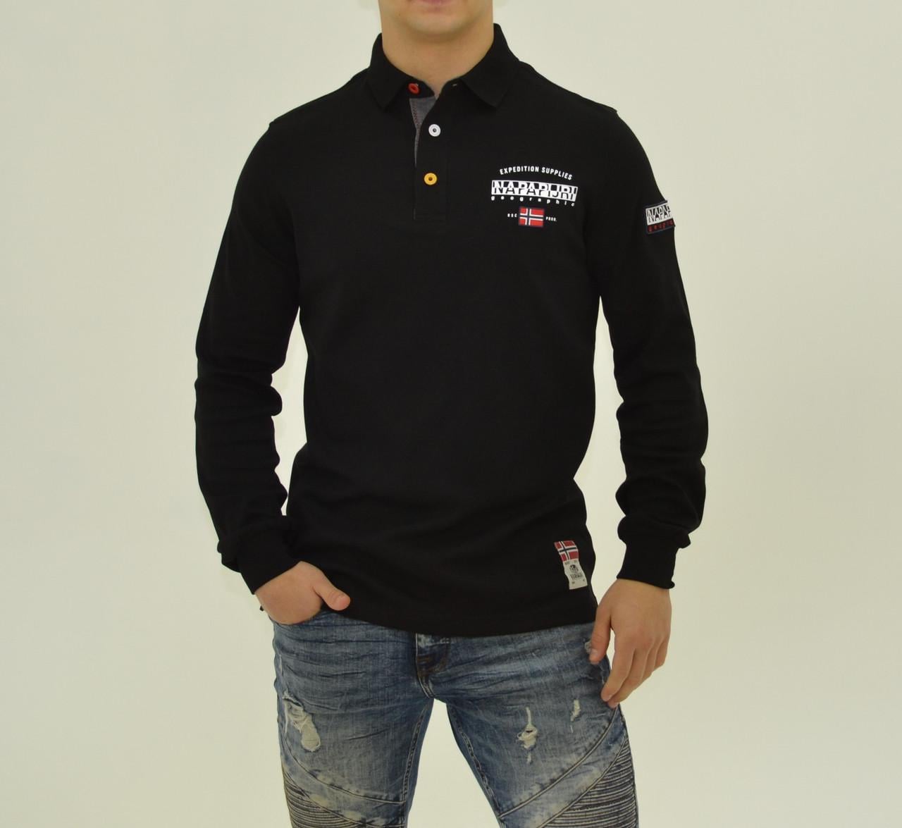 Поло мужское с длинным рукавом Napapijri Interlock NPА-11619BL 3XL